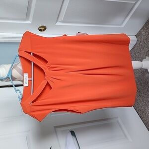 Kasper Beautiful Orange sleeveless top. NWT